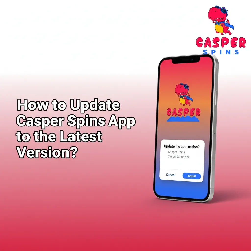 Casper Spins Android update: tap in-app prompt or notification, download, install, relaunch; iOS PWA auto-refreshes.
