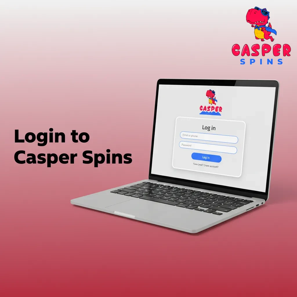 Casper Spins login page with email, password, 2FA, and Sign In button for fast access to your balance, bets, and bonuses.