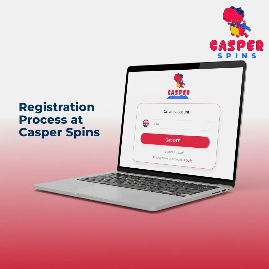 Casper Spins registration flow: sign up, details, preferences, verify, deposit, start gaming.