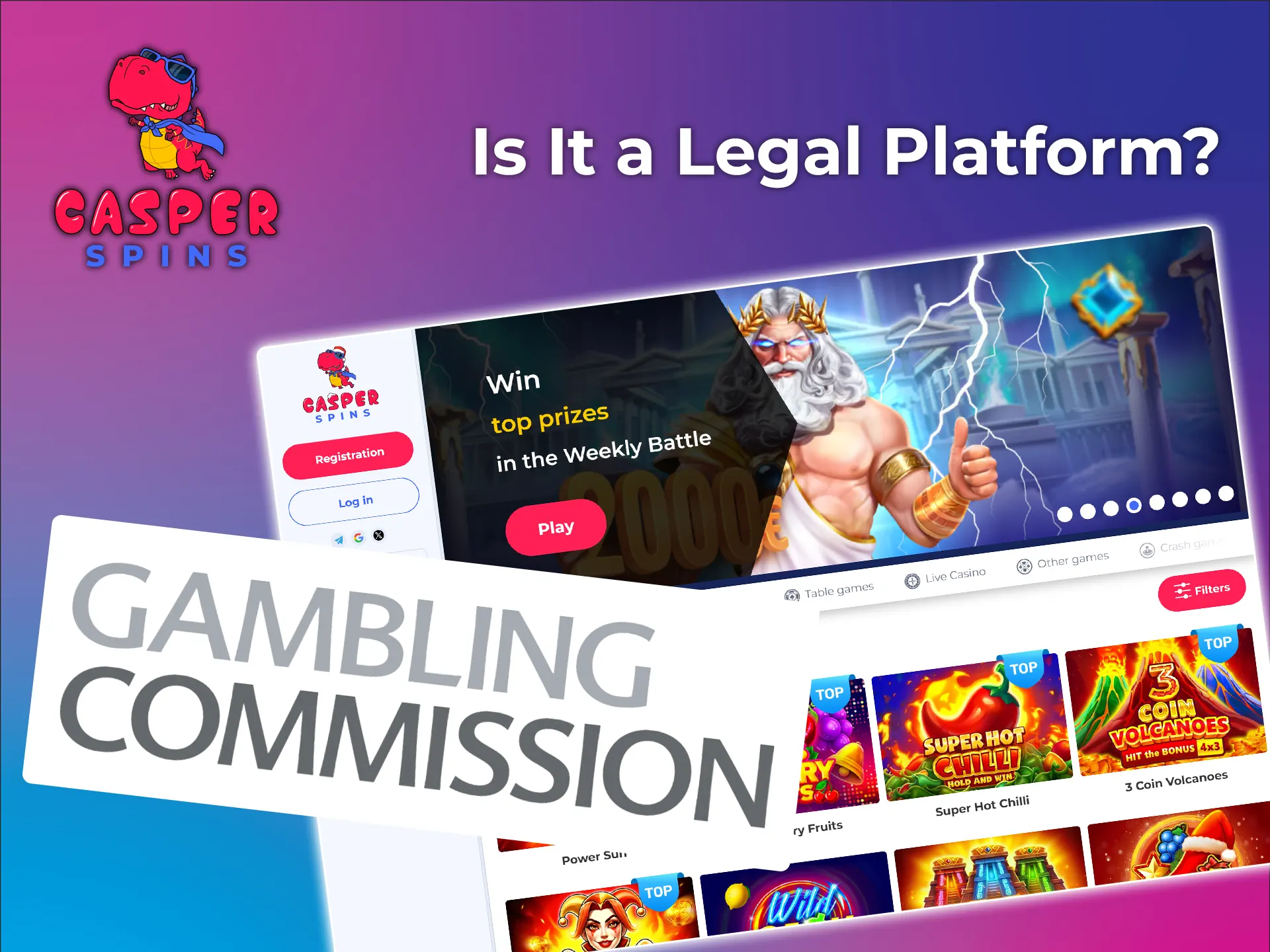 Find out if the Casper Spins platform is legal.