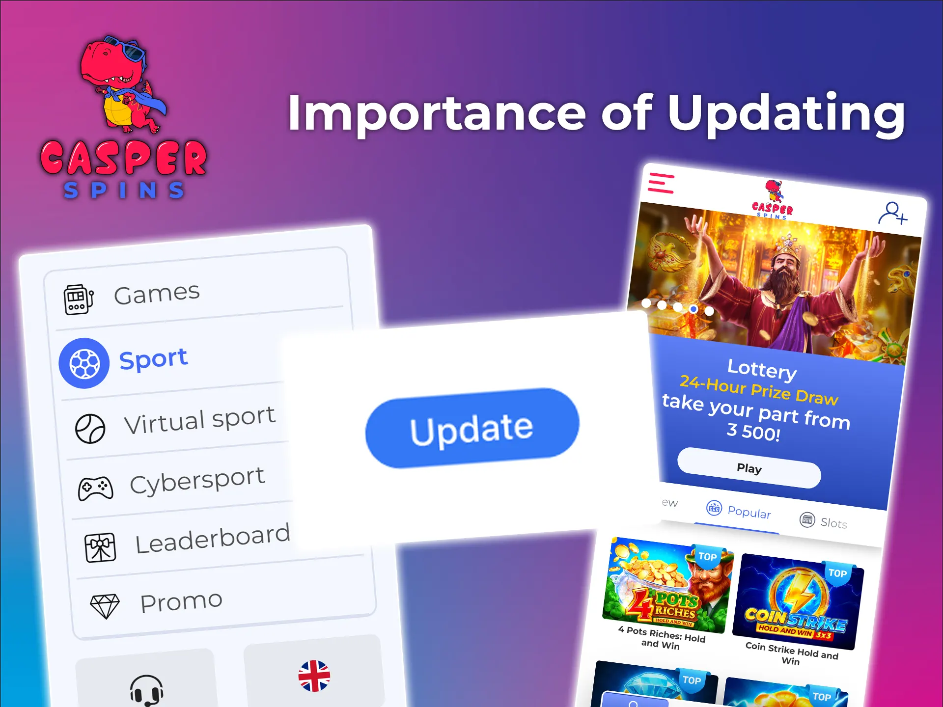 Find out why you should update the Casper Spins app.