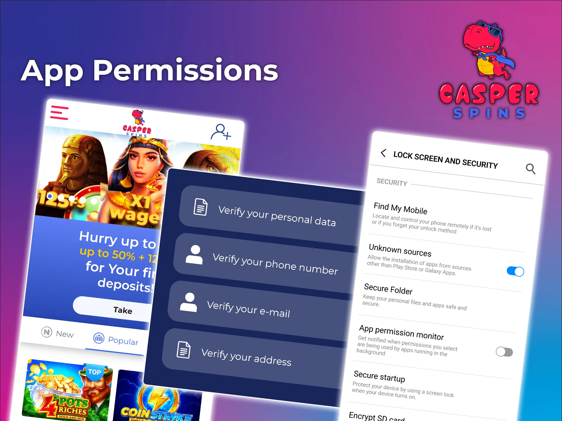 Grant the necessary permissions in Casper Spins.