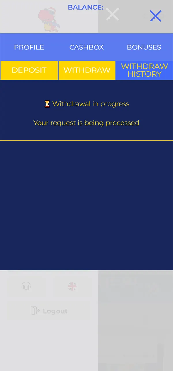 Track withdrawals in your Casper Spins account.