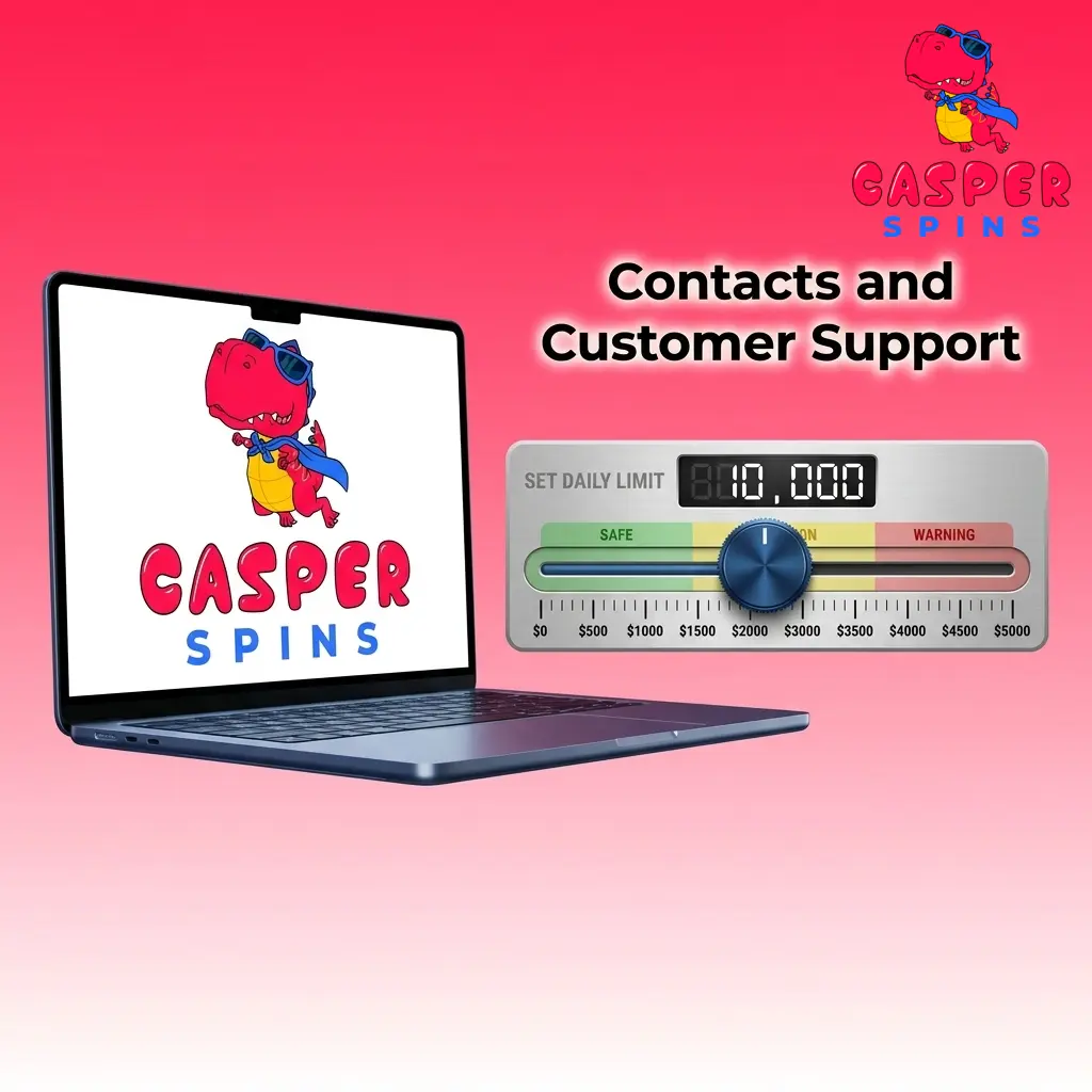 Casper Spins customer support options including live chat, email, and help centre available 24/7 for UK players